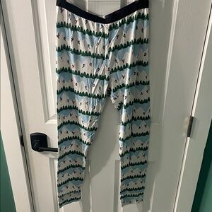 MeUndies Long Underwear Bottoms with Skiing Design